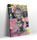 Abraham Lincoln Reimagined Pop Art Wall Art with Neon Pink and Graffiti Style for Indian Home Decor