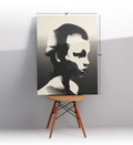 Abstract Shadow Face with geometric human head design wall art for Indian home decor.
