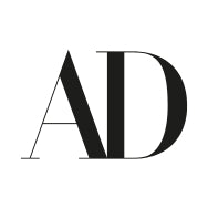 Black Architectural Digest's 'AD' logo on a white background