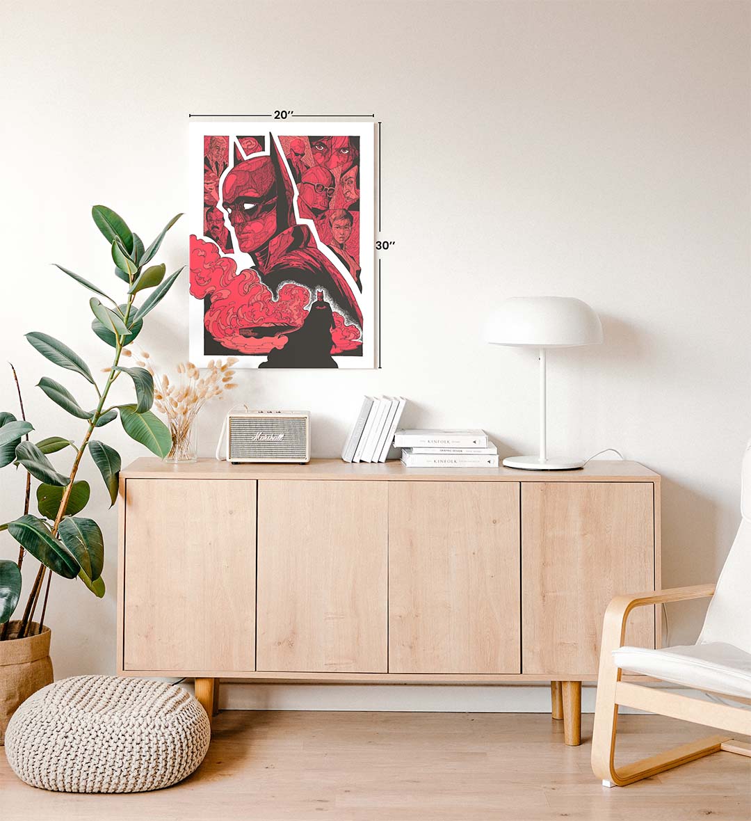 Dark Knight Rise with Batman comic design for Indian home decor.