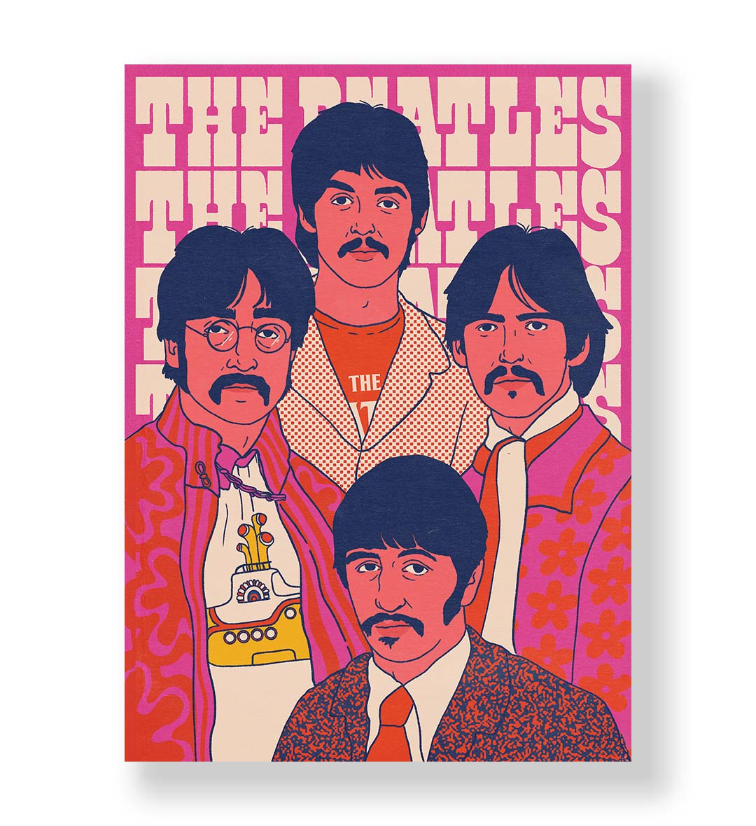 Beatles Retro Vibe pop art wall canvas print for Indian home decor.
