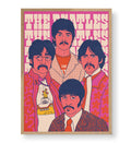 Beatles Retro Vibe pop art wall canvas print for Indian home decor.