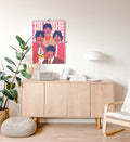 Beatles Retro Vibe pop art wall canvas print for Indian home decor.
