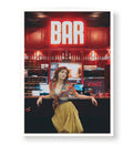 Bohemian Bar Scene with eclectic bar design wall art for home decor.