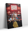 Bohemian Bar Scene with eclectic bar design wall art for home decor.