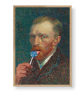 Vincent Van Gogh parody canvas wall art with Starry Night lollipop, perfect for modern Indian home decor.