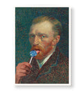 Vincent Van Gogh parody canvas wall art with Starry Night lollipop, perfect for modern Indian home decor.