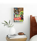 Astroworld Travis Scott hip-hop bar wall art canvas print with sneakers and cacti for Indian home decor.