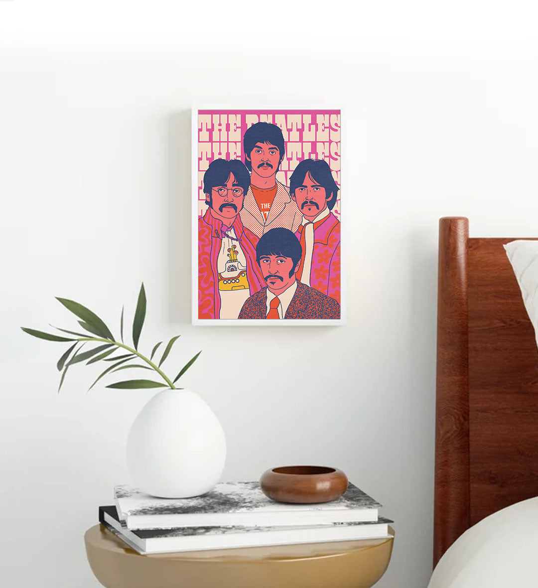 Beatles Retro Vibe pop art wall canvas print for Indian home decor.