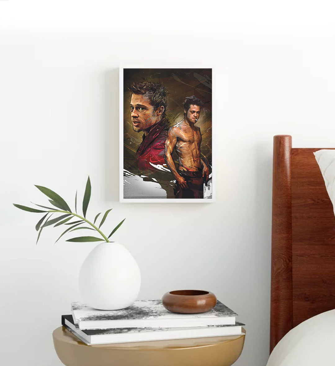 Fight Club Fury with Brad Pitt Tyler Durden design wall art for Indian home decor.