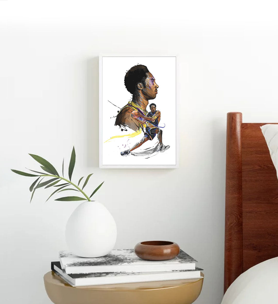 Kobe's Dual Legacy with Kobe Bryant basketball design for Indian home decor.