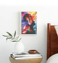 Travis Scott's Neon Dream with hip-hop Cactus Jack design wall art for home decor.