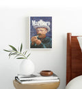 Vincent Van Gogh parody canvas wall art as Marlboro cowboy, perfect for modern Indian home decor.