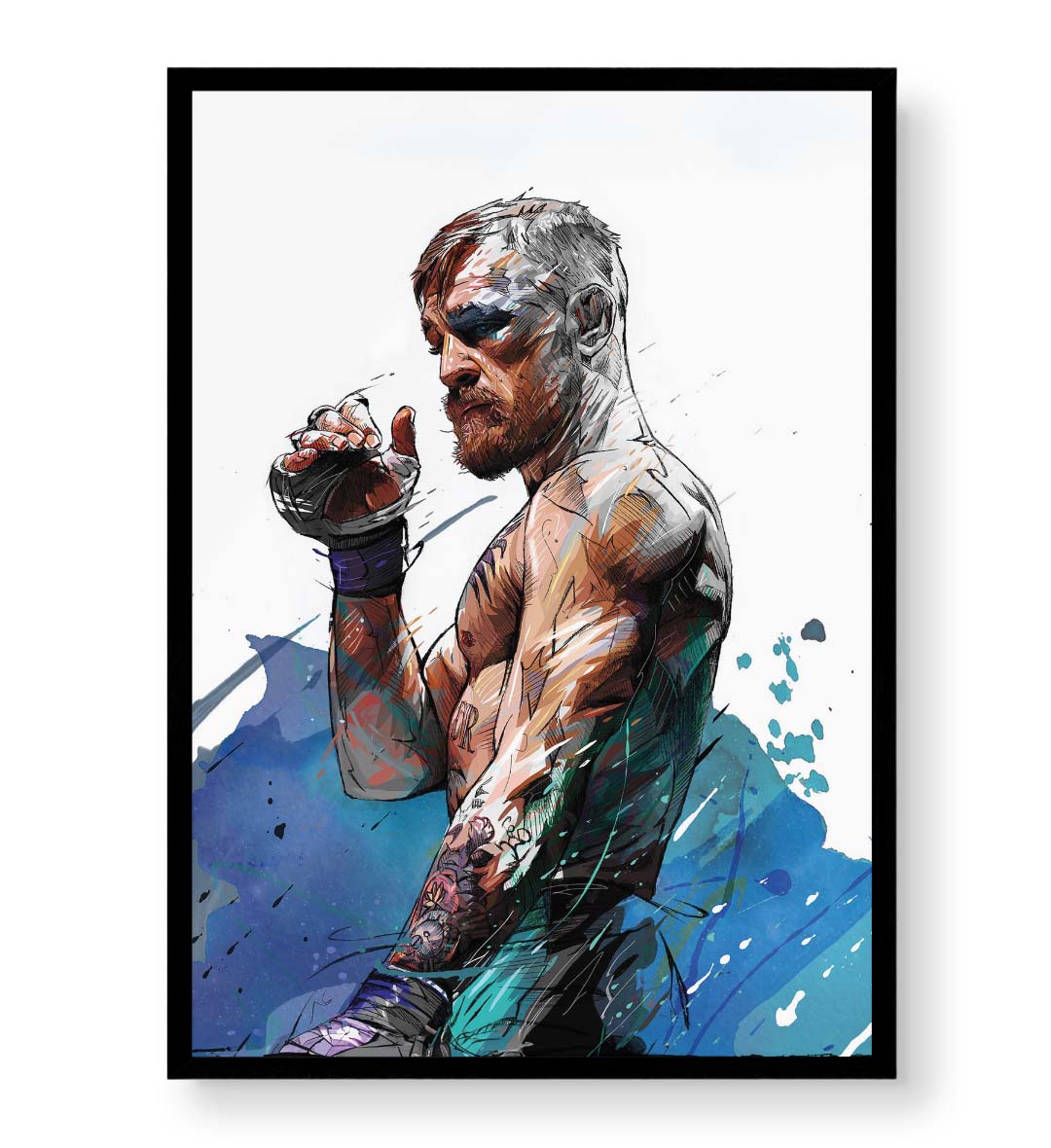 Champion's Ascent with Conor McGregor MMA wall art for Indian home decor.