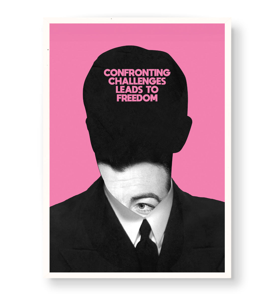  Confronting Challenges with motivational silhouette design wall art for home decor.