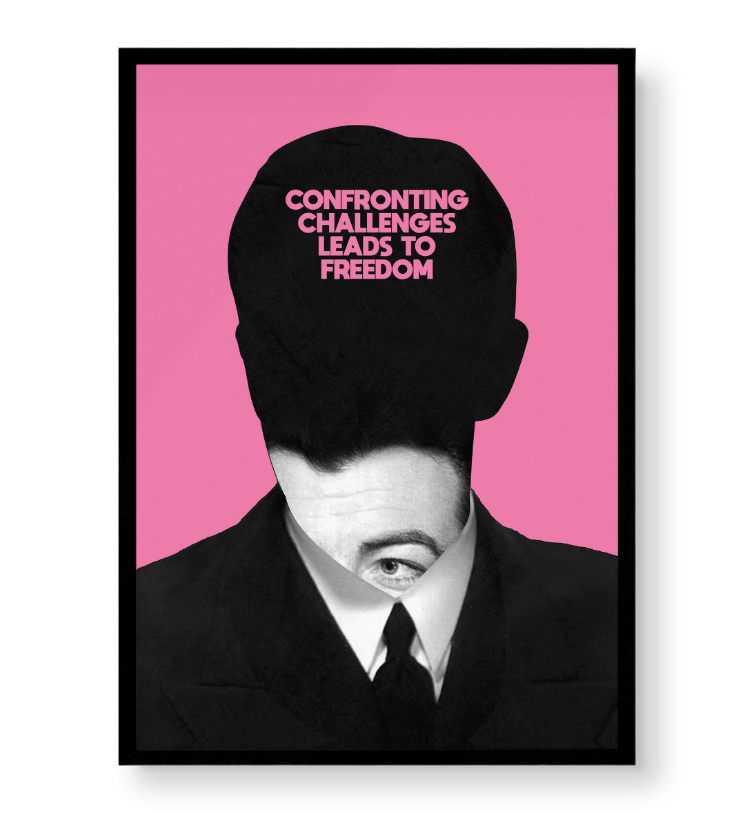  Confronting Challenges with motivational silhouette design wall art for home decor.