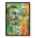 Artistic depiction of Conor McGregor  wall art for Indian home decor. 