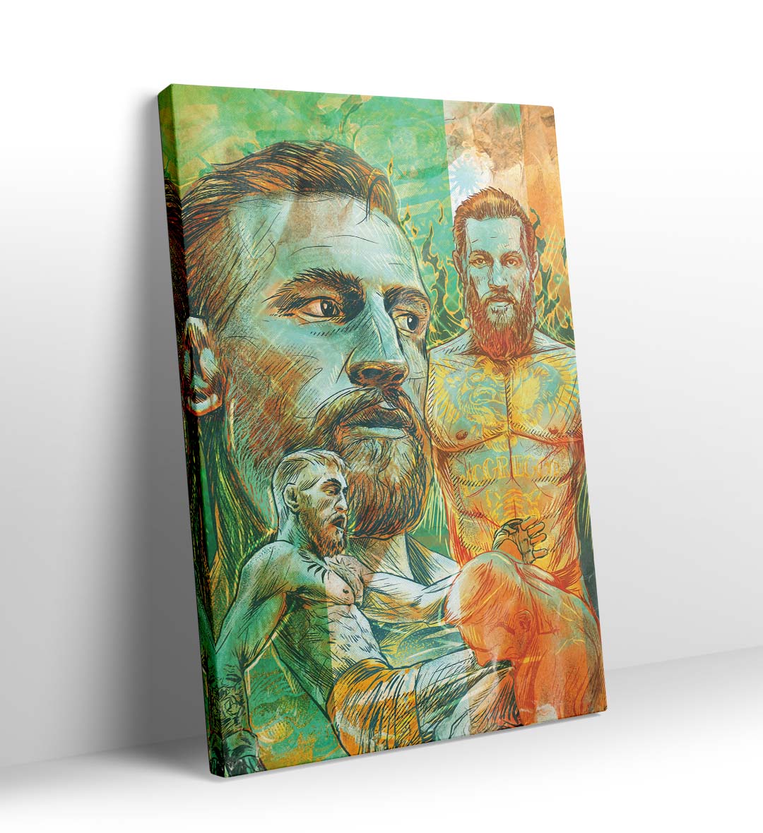 Canvas print Conor McGregor, featuring vibrant colors for home decor.