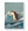 Divine Surf Mastery with spiritual surfing design wall art for Indian home decor.