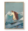 Divine Surf Mastery with spiritual surfing design wall art for Indian home decor.