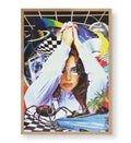Dua Lipa's Retro Cosmic Vibe with surreal collage design wall art for home decor.