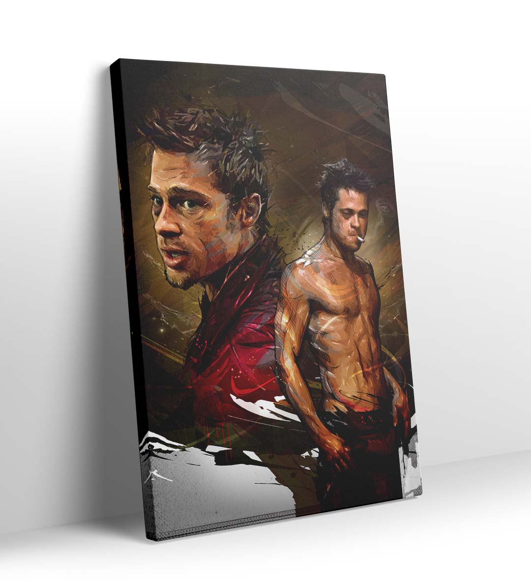 Fight Club Fury with Brad Pitt Tyler Durden design wall art for Indian home decor.