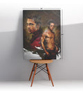 Fight Club Fury with Brad Pitt Tyler Durden design wall art for Indian home decor.