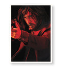 John Wick Strike with Keanu Reeves action design wall art for Indian home decor.