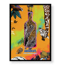 Jungle Vibes Absolut safari bar wall art canvas print with leopard for Indian bar decor.