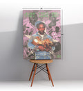 Kendrick Not Like Us hip-hop wall art canvas print with purple and green accents for Indian home decor.