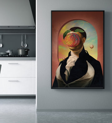 A lively wall art for kitchen bursting with fresh fruits and herbs, adding that perfect pop of everyday cheer to your cooking nook.