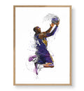Kobe Slam canvas wall art with dynamic basketball dunk design for Indian home decor.