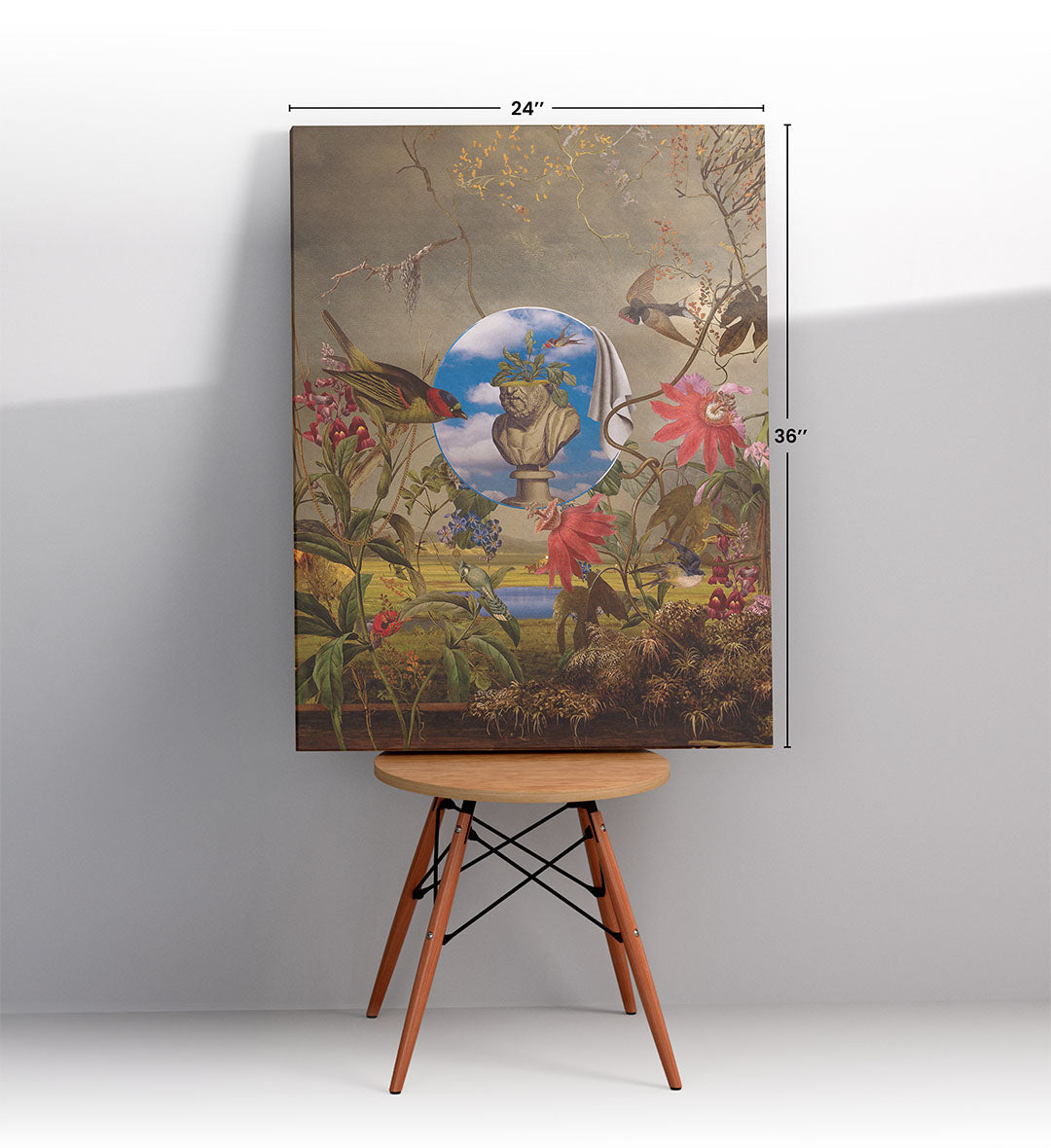 Canvas print with a nature-themed design for home decor.