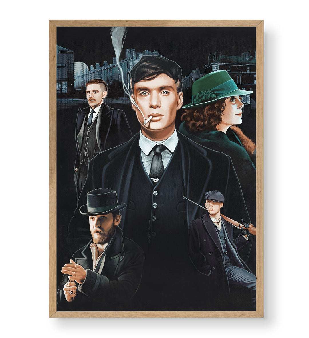 Peaky Blinders Legacy with vintage wall art for home decor.