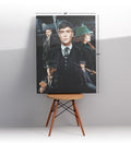 Peaky Blinders Legacy with vintage wall art for home decor.