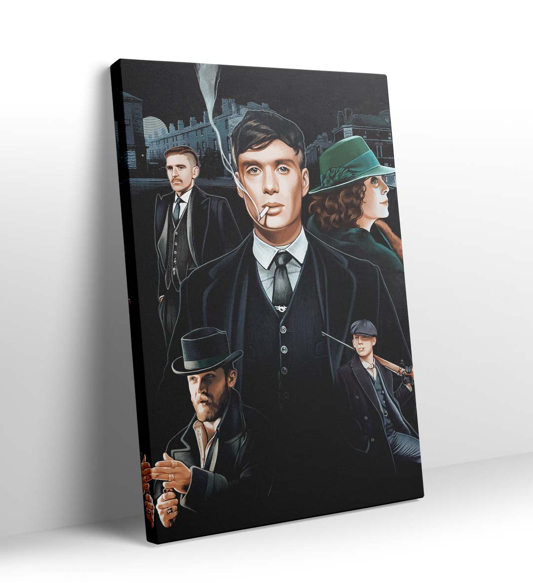 Peaky Blinders Legacy with vintage wall art for home decor.