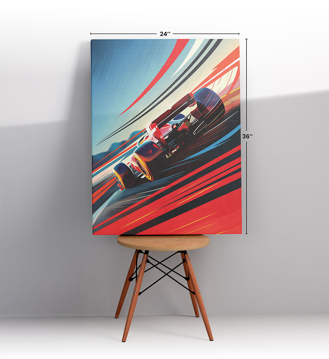 Canvas print of a racing car.