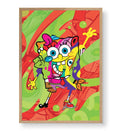 Spongebob Blast canvas wall art with vibrant pop art SpongeBob design for modern Indian home decor.