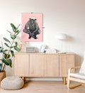 Street Hound whimsical pet wall art with a greyhound in streetwear for Indian home decor.