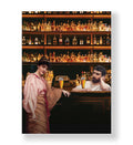 Timeless Bar Encounter with vintage bar scene design wall art for home decor.
