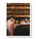 Timeless Bar Encounter with vintage bar scene design wall art for home decor.