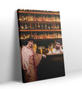 Timeless Bar Encounter with vintage bar scene design wall art for home decor.