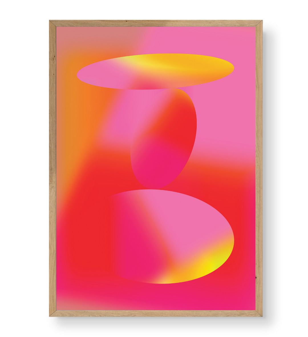 Vibrant Abstract Layers with colorful oval design wall art for Indian home decor.