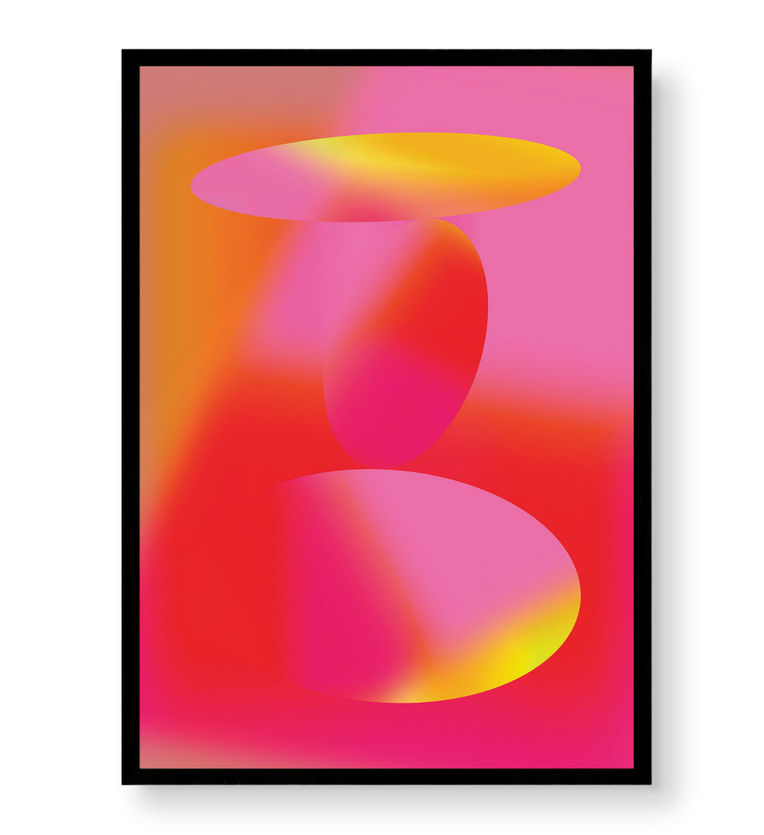 Vibrant Abstract Layers with colorful oval design wall art for Indian home decor.