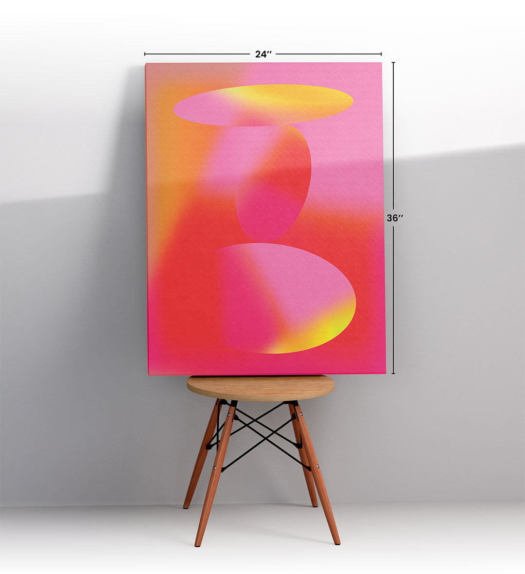 Vibrant Abstract Layers with colorful oval design wall art for Indian home decor.