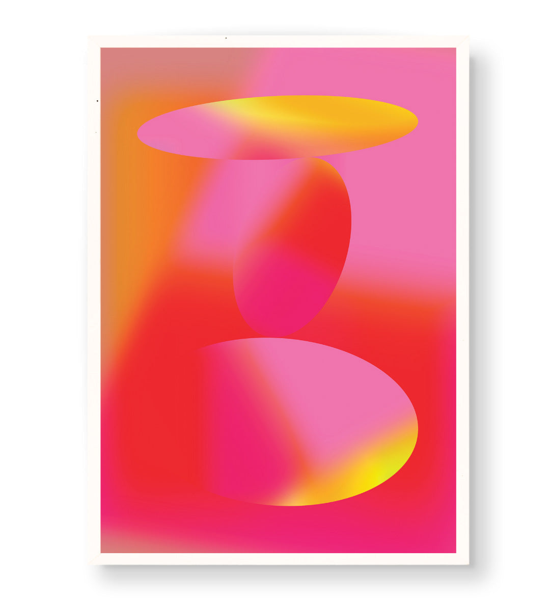 Vibrant Abstract Layers with colorful oval design wall art for Indian home decor.