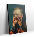 Vincent Van Gogh parody canvas wall art with clown makeup, ideal for modern Indian home decor.