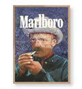 Vincent Van Gogh parody canvas wall art as Marlboro cowboy, perfect for modern Indian home decor.