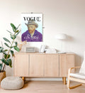 Vincent Van Gogh parody canvas wall art as Vogue Man cover with Gucci jacket, ideal for modern Indian home decor.